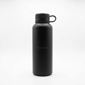 Botella Térmica Negra Mate 600 ml — Black Apparel
