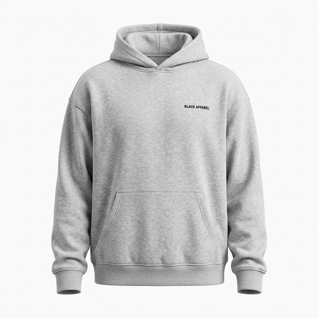 Essential Hoodie · Gris — Black Apparel