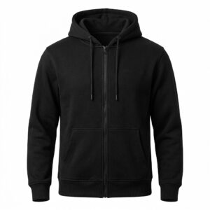Essential Zip Hoodie · Negro — Black Apparel