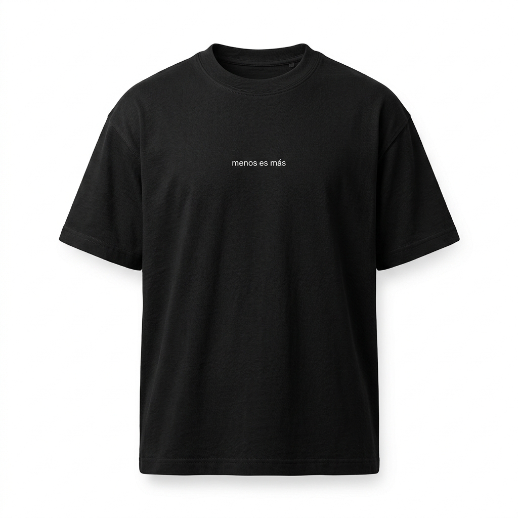 Camiseta «menos es más» — Black Apparel