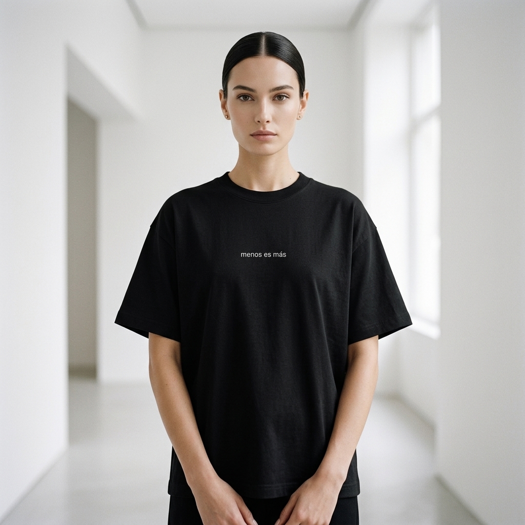 Camiseta «menos es más» — Black Apparel